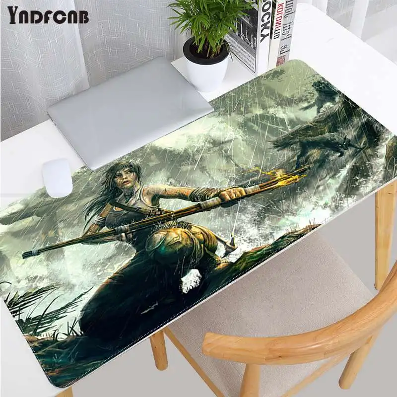 

Lara Croft Tomb Raider Reborn Large Mouse pad PC Computer mat Size for L XL game Customized mouse pad for CS GO PUBG