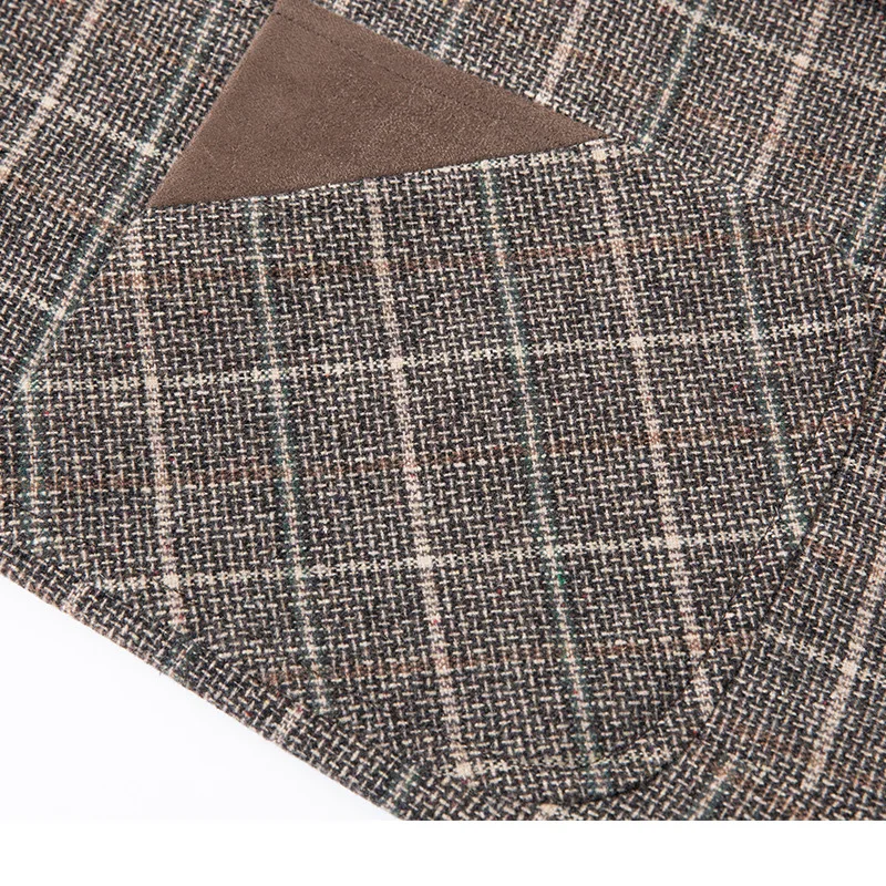 2020 Пальто Блейзер Смарт повседневные костюмы модные весенние клетчатые