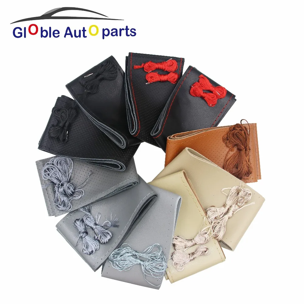 Чехол для руля из натуральной кожи Audi BMW Chevrolet Daewoo 38 м|leather steering wheel cover|steering coverwheel
