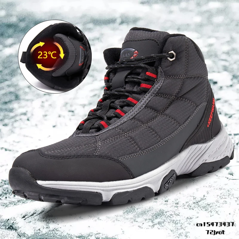 

Мужская Уличная обувь, водонепроницаемая зимняя теплая обувь, нескользящая обувь для походов, женские кроссовки, повседневные ботинки, Муж...