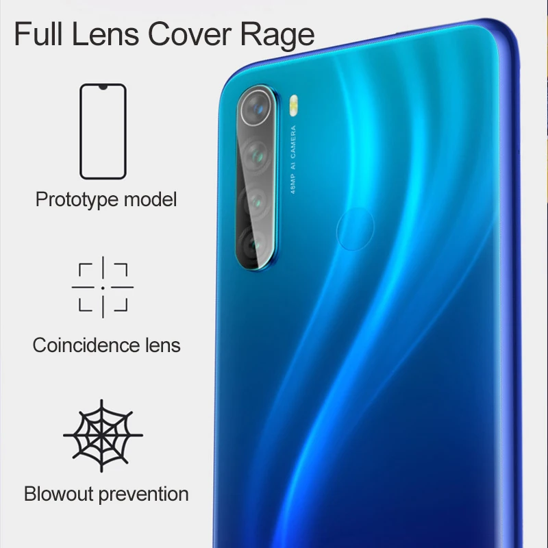 2 в 1 закаленное стекло для Xiaomi Redmi Note 8t 8 9 Pro max Защитная пленка объектива камеры на