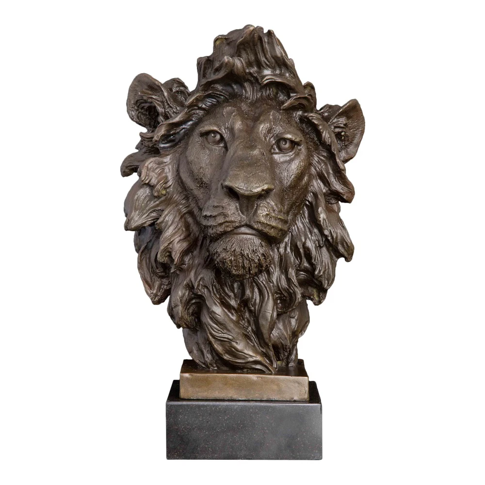 Женская статуя диких животных бюст скульптура искусство домашний офис стол