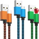 Нейлоновый USB-кабель для iPhone, Samsung, Xiaomi, Redmi, быстрая зарядка, магнитное зарядное устройство, кабель Micro USB Type-C
