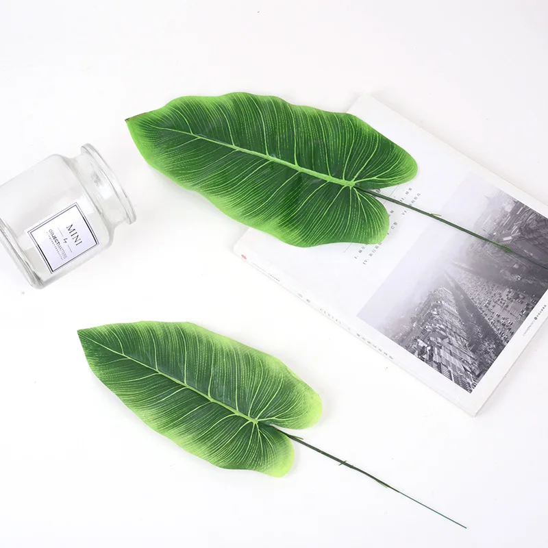 Искусственные листья одинарная Канна Шелковый экран растение настенные