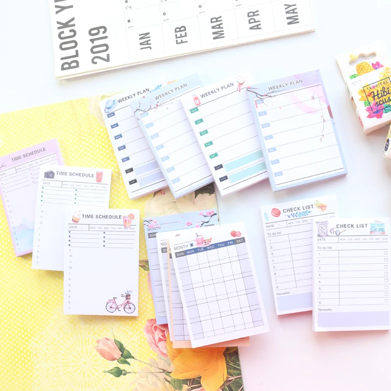 Domikee милый каваи китайский мультфильм карманный планировщик времени повестки