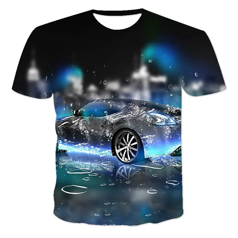 

2021The Latest Summer Men'S And Women'S Children'S Racing 3d Printing T-Shirt Hd Printing Street Hip-Hop Casual Sports Loose Top