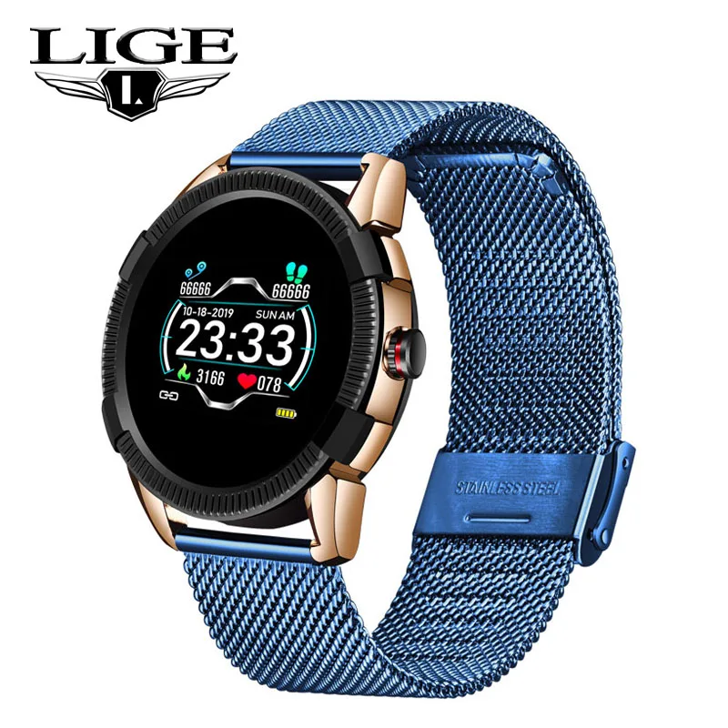 LIGE новые спортивные Смарт часы для мужчин и женщин мониторинг сердечного ритма