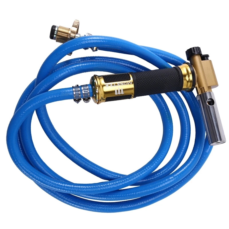 

Electronic Ignition Liquefied Gas Welding Torch Kit with Hose for Soldering Cooking Brazing Heating Lighting
