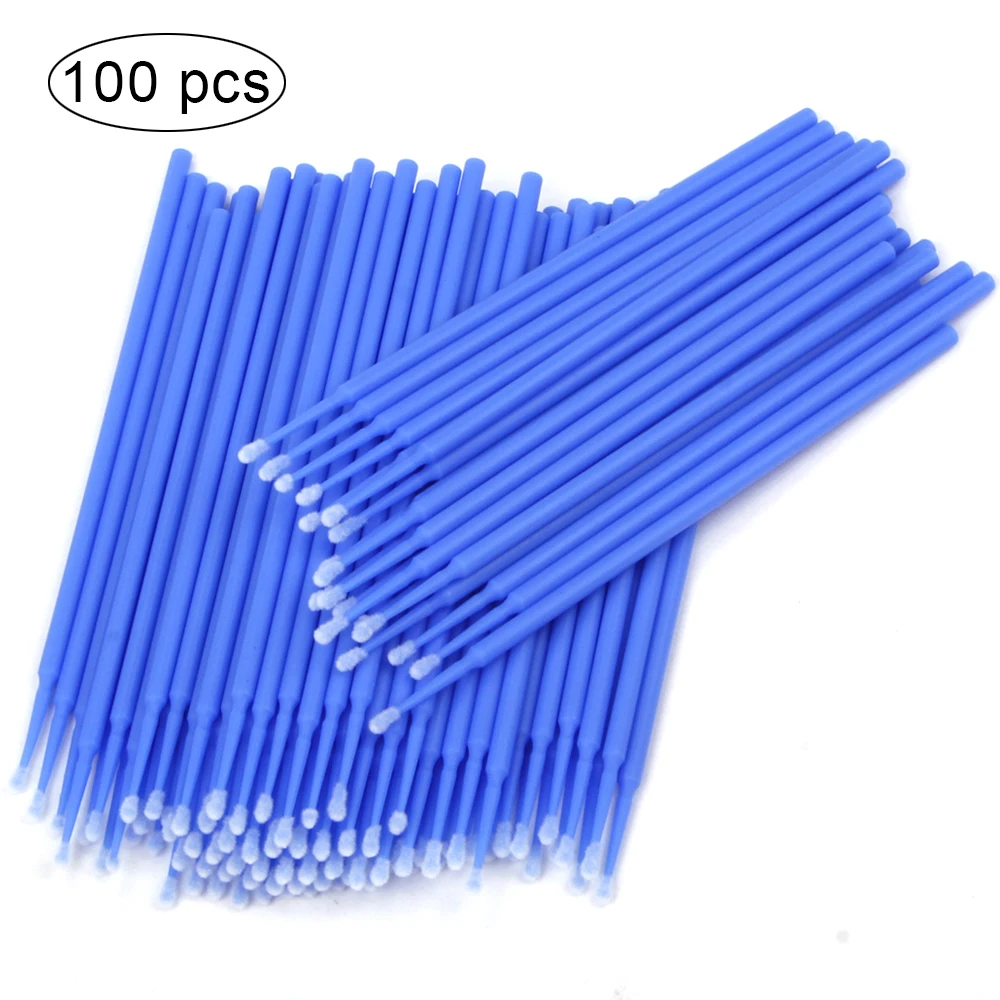 

100Pcs/bag Eyelash Brushes Disposable Micro Eyelashes Extension Individual Lash Removing Swab Micro Brush Eyelash Extension Tool