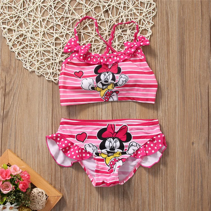 2 шт. купальник в горошек для девочек|Костюмы-двойки детей| |