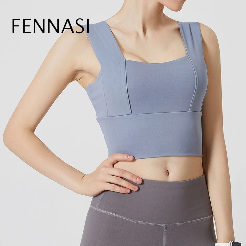 

FENNASI Women Sports Bra Sexy Without Underwire Push Up Lingerie Shockproof Running Workout Yoga Underwear Body Shaper Corset