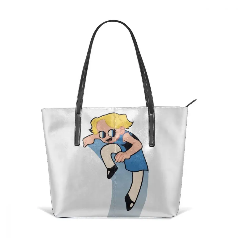 Powerpuff/сумка для девочек с пузырьками, сумки с короткими ручками, свадебная кожаная сумка с принтом, большие трендовые женские сумки для подростков - Цвет: Bubbles