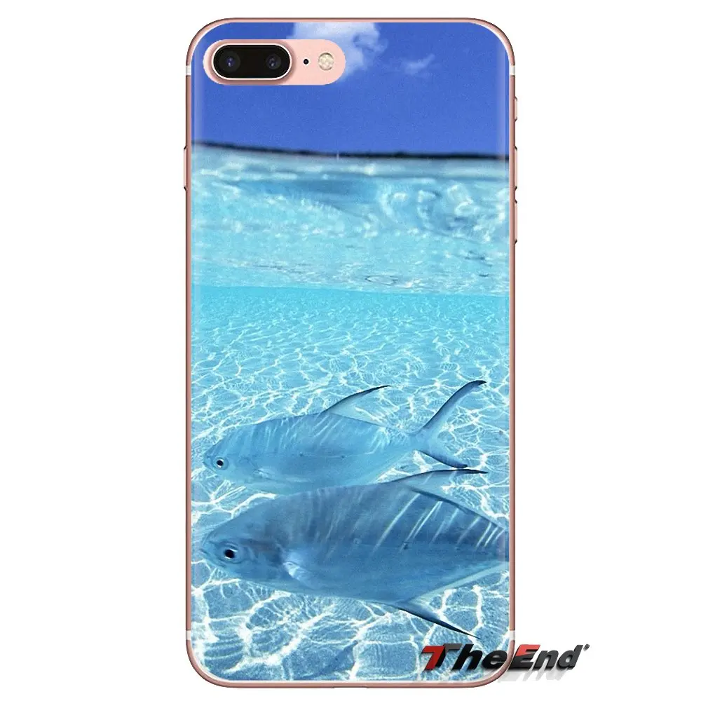 For iPhone XS Max XR X 4 4S 5 5S 5C SE 6 6S 7 8 Plus Samsung Galaxy J1 J3 J5 J7 A3 A5 blue ocean ace Transparent TPU Cases Cover |