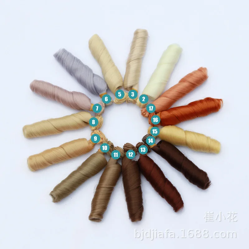 

BJD doll wigs 15cm*100cm Rome curl hair thick wigs for 1/3 1/4 1/6 BJD Chole Doll High-temperature fiber Hair doll accessories