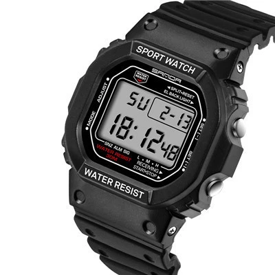 Три более чем Функциональные электронные часы мужские и женские наручные