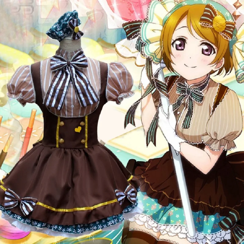 Японское аниме Love Live Tojo/ Umi/ Eli/ Hanayo/Nico/Rin форма сладкой горничной платье принцессы