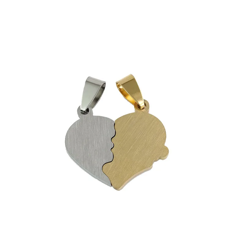 Valentine's Day Heart &quotLove You&quot Kiss Charms for Pendant Necklace Women Lovers Couples Charm Jewelry Making Gifts Findings |