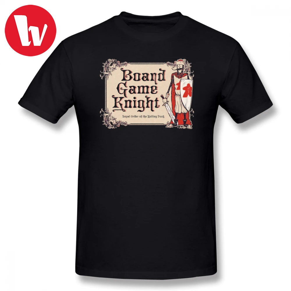 Meeple T футболка Board Игра В рыцарском стиле Для мужчин с буквенным принтом