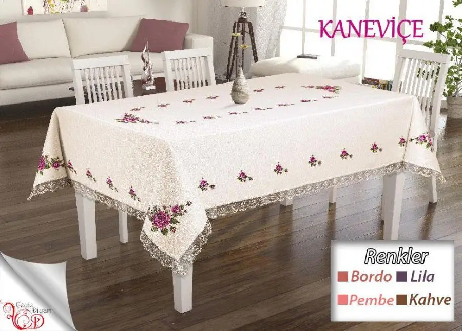 Set 18 Part Burgundy Diyarımasa Cover Set, Dowry Set