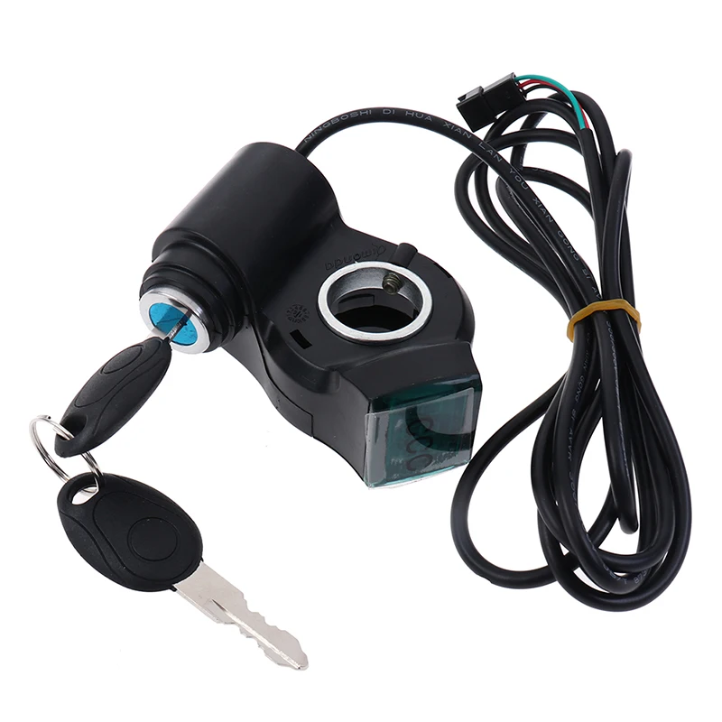 

Electric Bicycle Thumb Throttle Voltage Display Switch Power with Key Lock