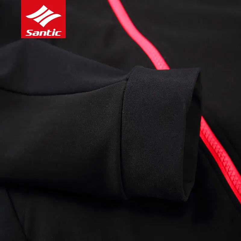 Santic Cycling Jersey Men Long Sleeve Winter Fleece Thermal MTB Road Bike Jacket Windproof Warm Reflective Riding Clothing | Спорт и