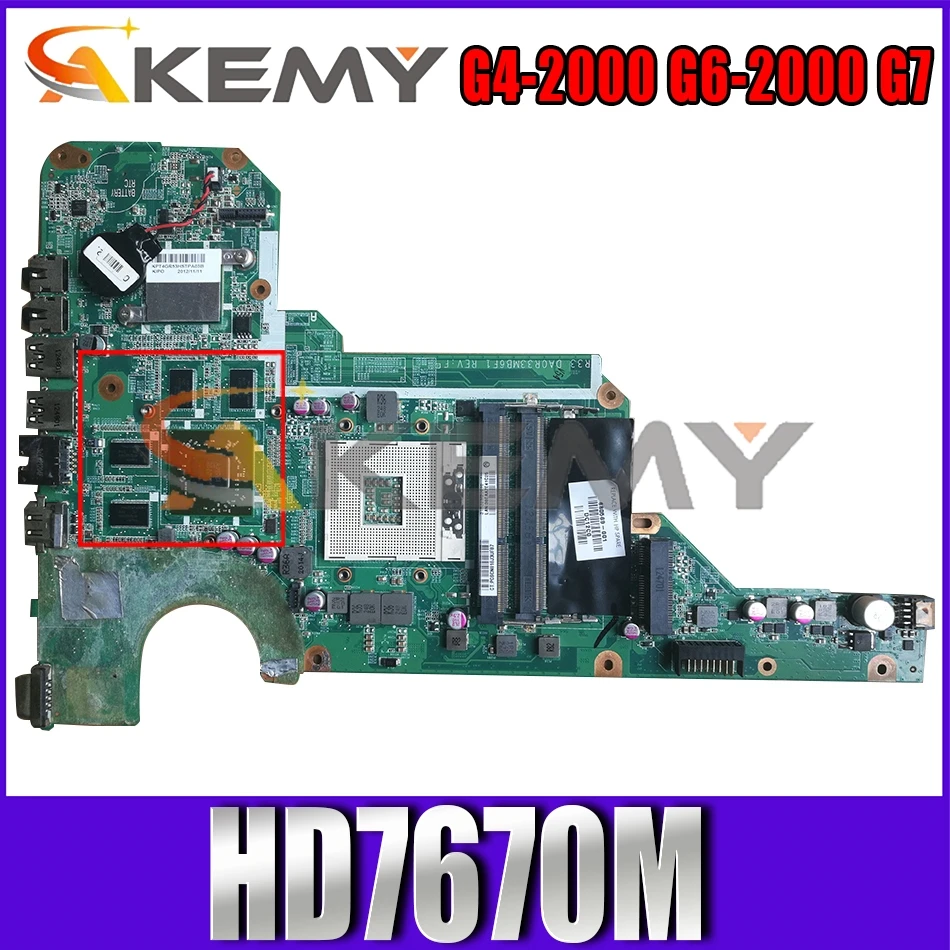 

680569-001 680569-501 для струйного принтера HP Pavilion G4-2000 G6-2000 G7 HD7670M материнская плата для ноутбука DA0R33MB6F1 DA0R33MB6E0 материнская плата для ноутбука