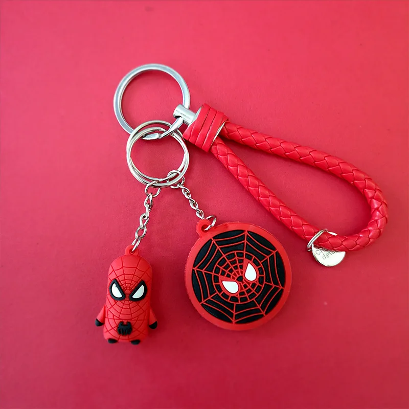 

Avengers Keychain Spiderman Captain America Doll and Shield 3D Soft Keychain Car Bag Pendant Gift