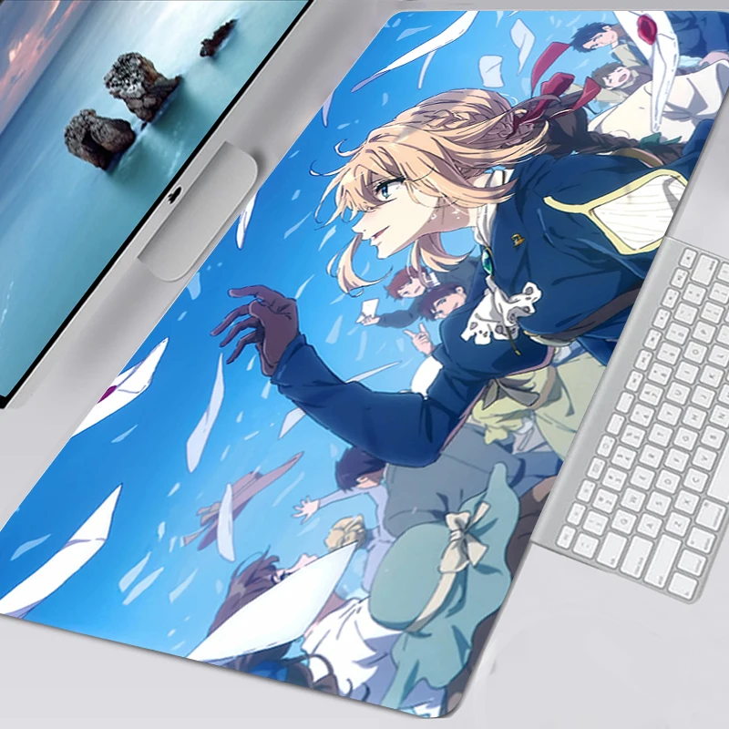 

Violet Evergarden Mousepad Gaming Accessories Non-slip Mouse Pad Anime XXL Mausepad Tappetino Mouse Keyboard Mat Tapis De Souris