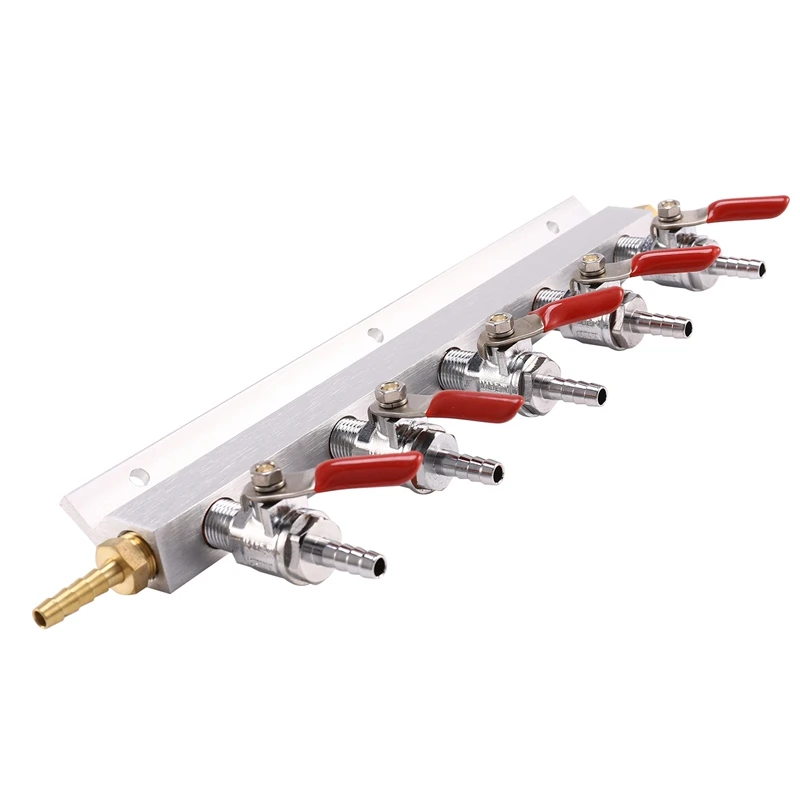 Газовый коллектор дистрибьютор пивного газа воздушный CO2 Сплиттер 1/4 дюймов Барб