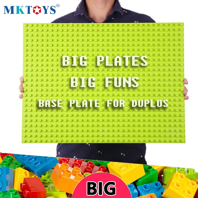 MKTOYS Duplos Базовая пластина 32*24 24*24 точки Большой размер строительные блоки кирпичи