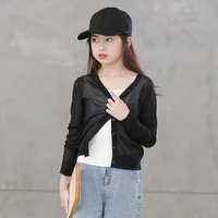 3 to 15 year old girls sweaters cardigans kids long sleeve knitted jackets casual tops outerwear spring autumn 2021 children