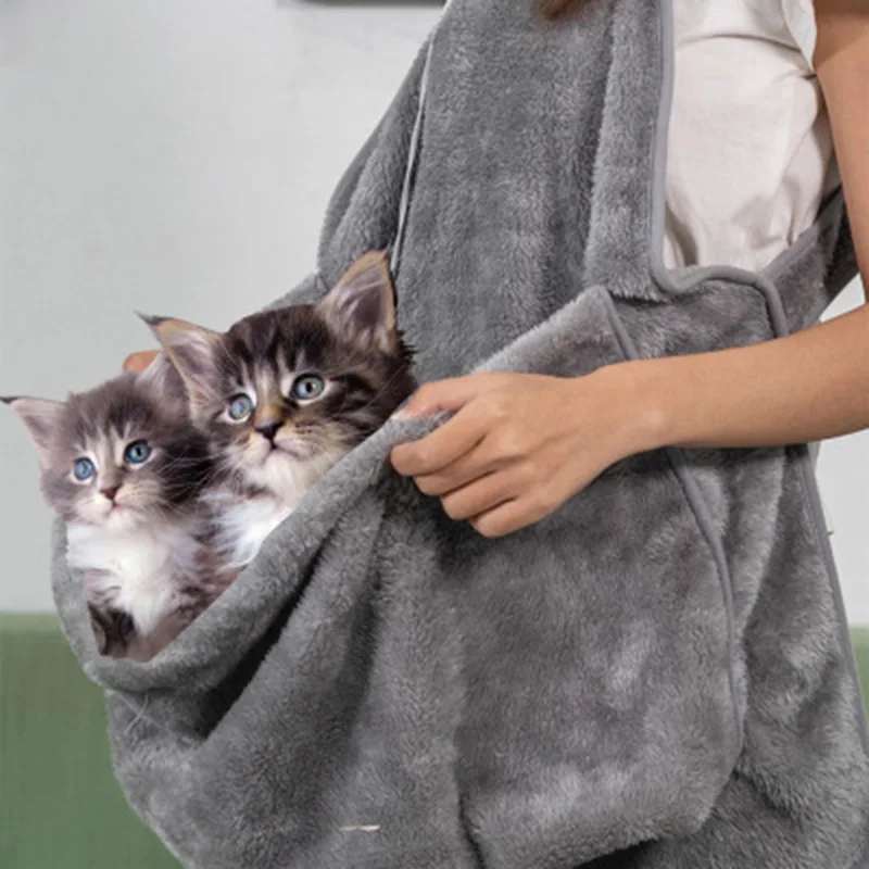 Спальный мешок для кошек фартук котенка флис щенков питомцев сумка переноска