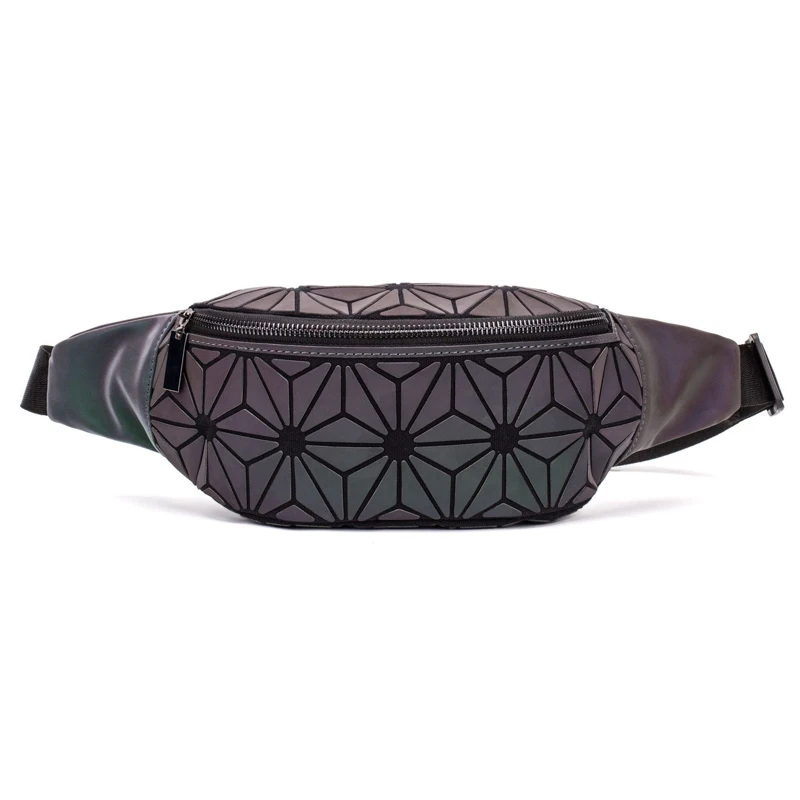 Women Bao Luminous Waist Bags Convenient Belt Bag Luxury Brand Chest Geometry Packs Purse Money Phone | Багаж и сумки