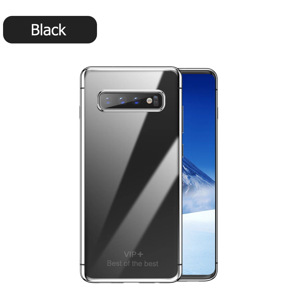 Роскошный Блестящий Мягкий чехол для samsung galaxy S10 S9 Plus S10e A30 A40 A50 A70 Note9, Ультратонкий силиконовый чехол для сотового телефона - Цвет: Черный