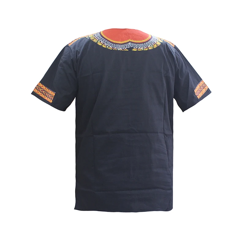 Африканский Дашики традиционный принт короткий рукав v-образный вырез модный