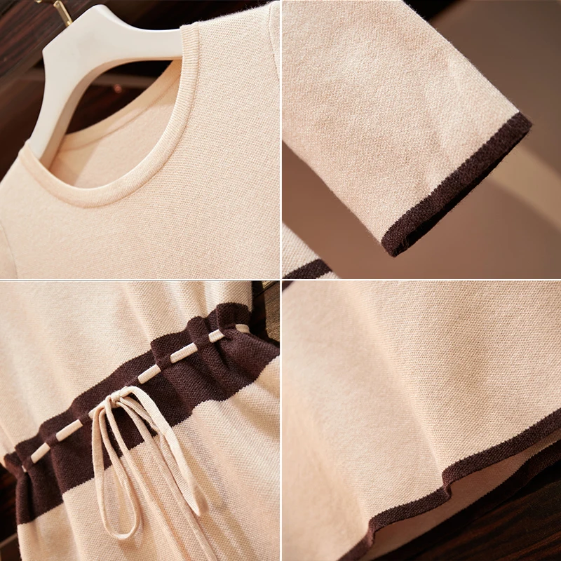 Осеннее платье новая женская одежда большого размера французские платья с