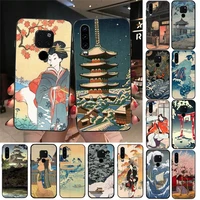 fhnblj ukiyo e japanese style art phone case for huawei nova3i 3e mate9 10 20lite 20pro 40 30pro funda case