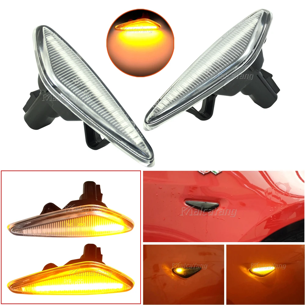 Dynamic Sequential LED Side Marker Turn Signal Light For Mazda MX-5 RX8 6 Atenza GH 5 Premacy CW Nissan Lafesta Fiat 124 Spider