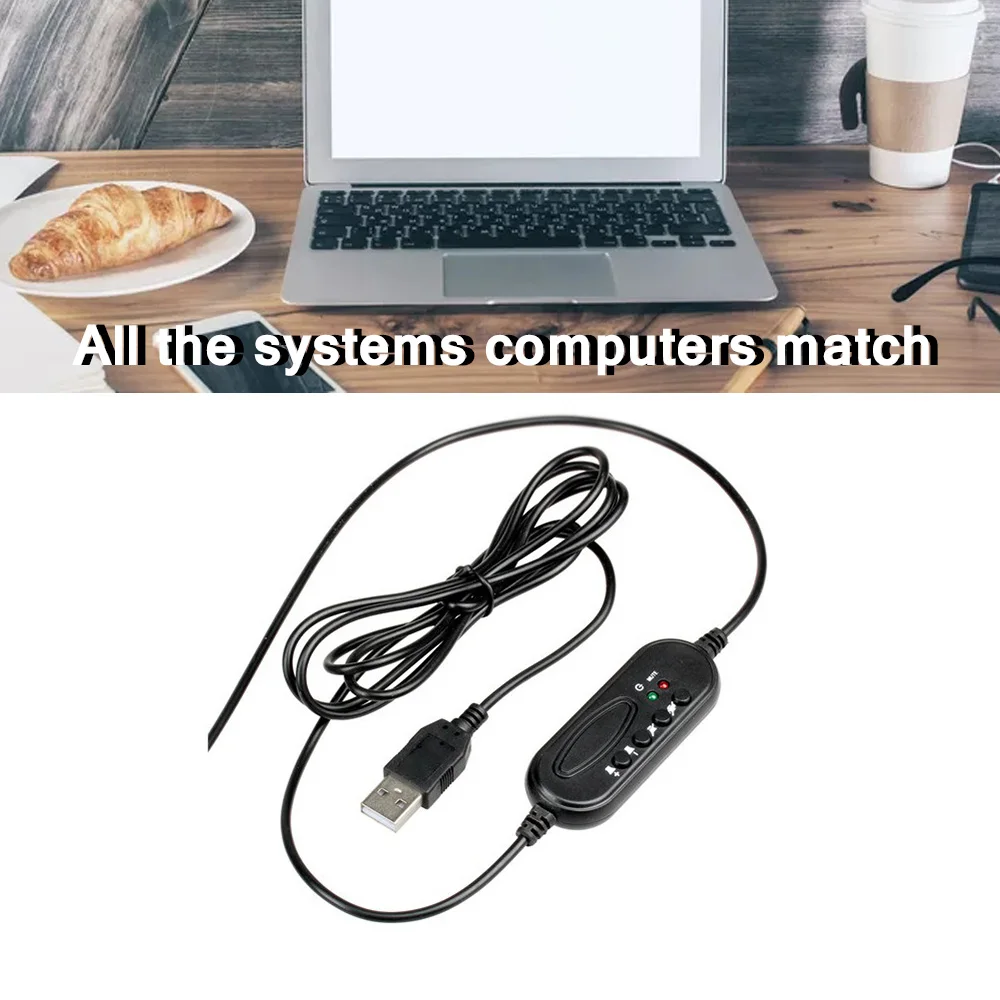 Проводная гарнитура с микрофоном телефонным оператором наушники