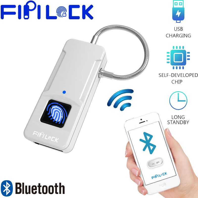 Fipilock Bluetooth Smart Keyless блокировка отпечатков пальцев водонепроницаемый замок с