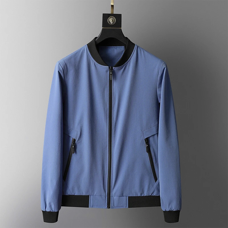 Мужская куртка с воротником мужская мода четыре сезона Повседневная однотонная