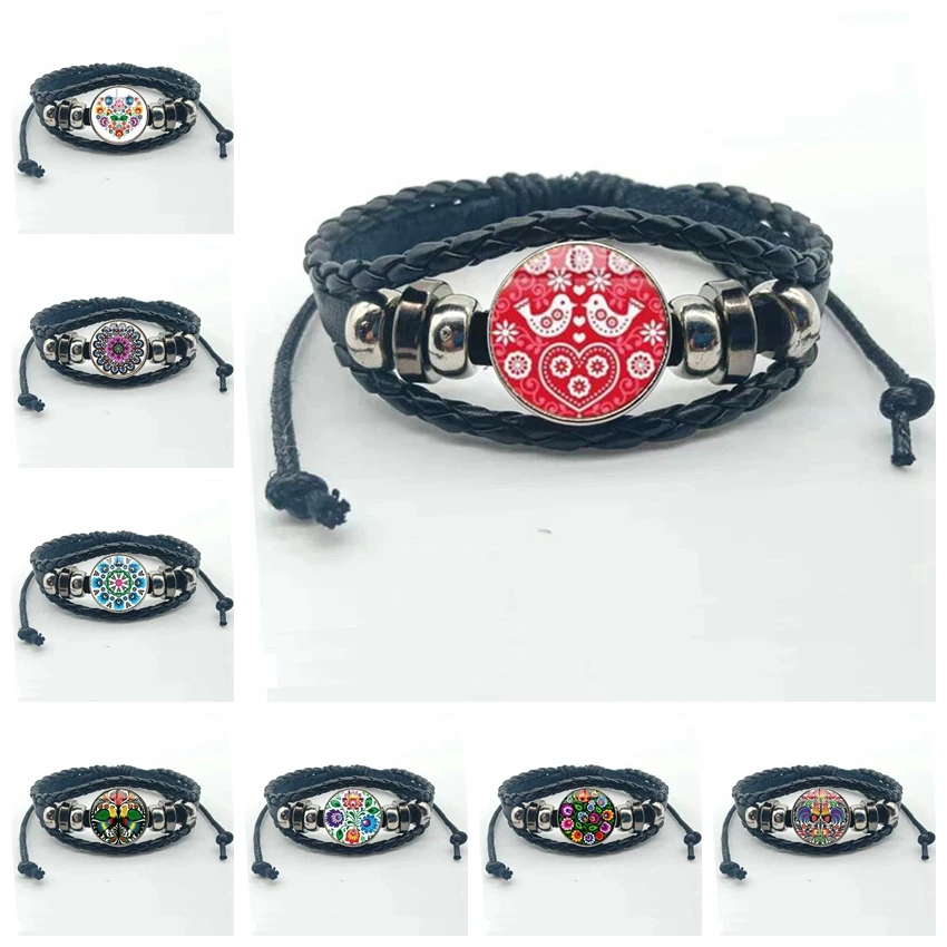 Новый дизайнерский кожаный браслет в богемном стиле уникальный современный