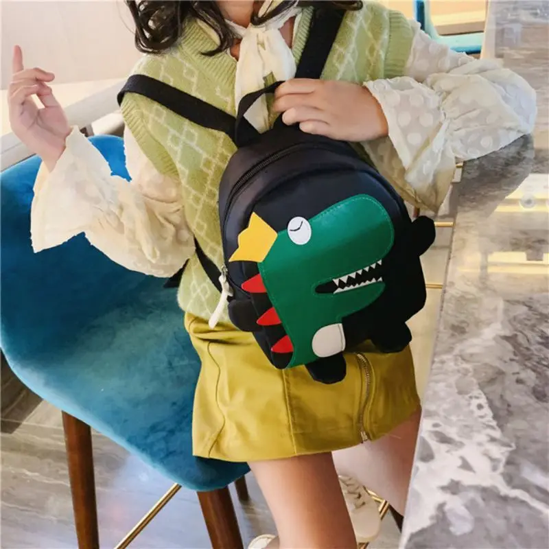 DS0007 New Fashion Cute Nylon Little Dinosaur Kindergarten Backpack Shoulder Bag Children Decorative Satchel Cool Anime