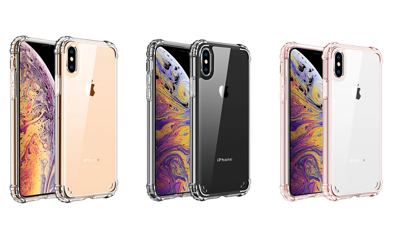 Прозрачный чехол для iPhone XS XR, тонкий противоударный акриловый чехол из ТПУ с кристаллами для телефона Apple iPhone XS Max, полностью защитный чехол