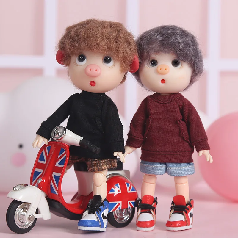 Ob11 Детская толстовка с длинными рукавами футболка PICCOD 1/12 BJD красивый узел свинья GSC глина вентилятор Кукла Одежда obitsu11 мини кукла одежда