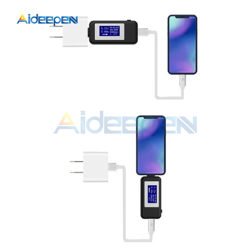 USB TYPE C LCD цифровой измеритель напряжения многофункциональный тестер Вольтметр