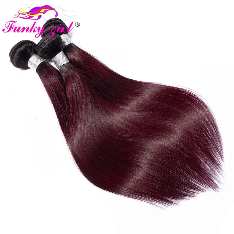 Funky Girl бразильские пучки прямых и волнистых волос не Реми наращивание T1B/30