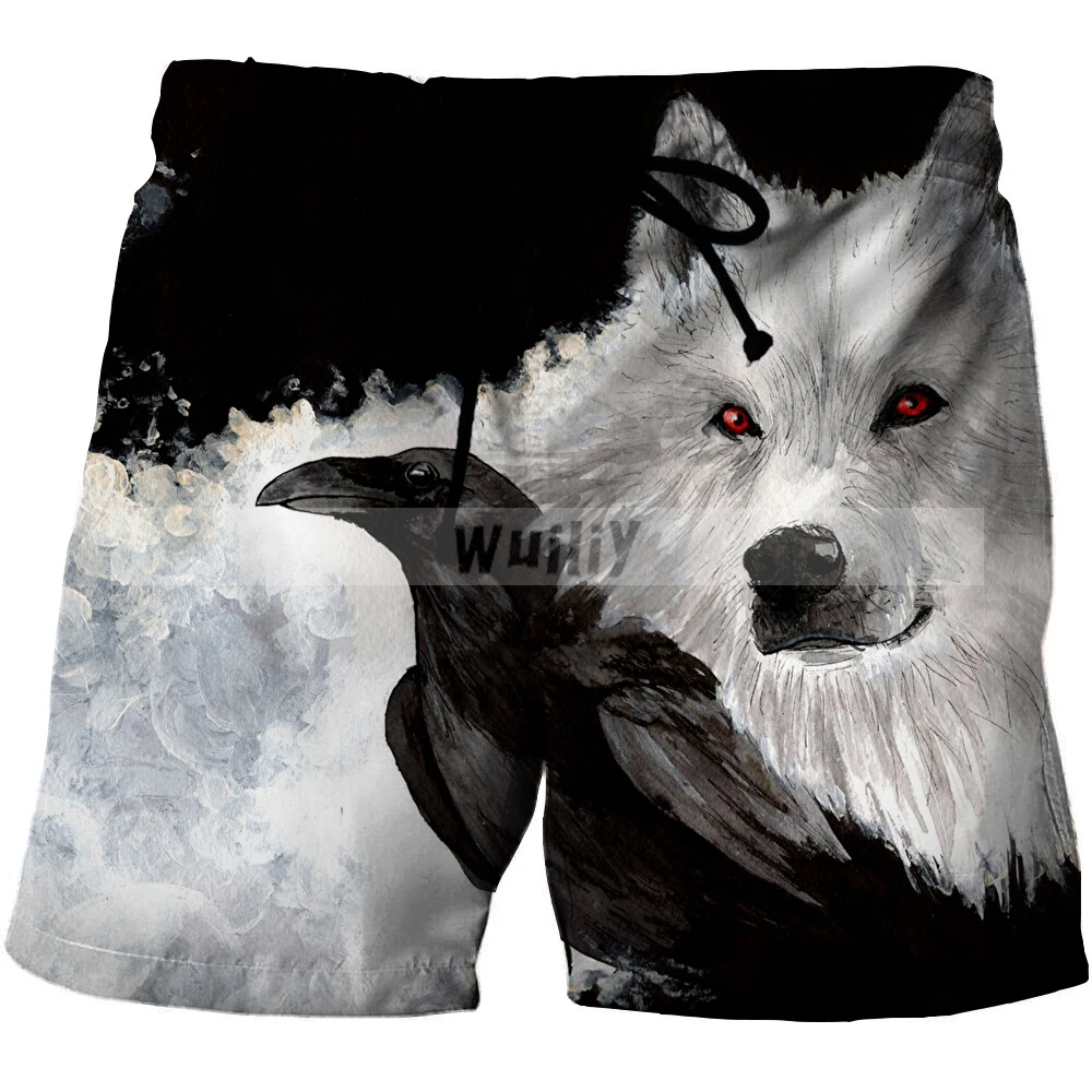 Пляжные шорты с 3d рисунком животных для мужчин и женщин короткие штаны|Плавки