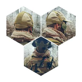 Cosplay Half Face Mask Halloween Accessories Jungle Adventure CS Outdoor Cycling Novelty Special Use Military Paintball Hunting 6