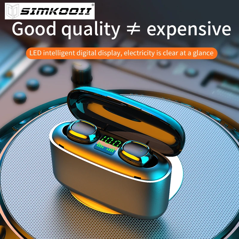 SIMKOOII G5S Bluetooth 5 0 Беспроводные наушники с беспроводной зарядкой чехол IPX7
